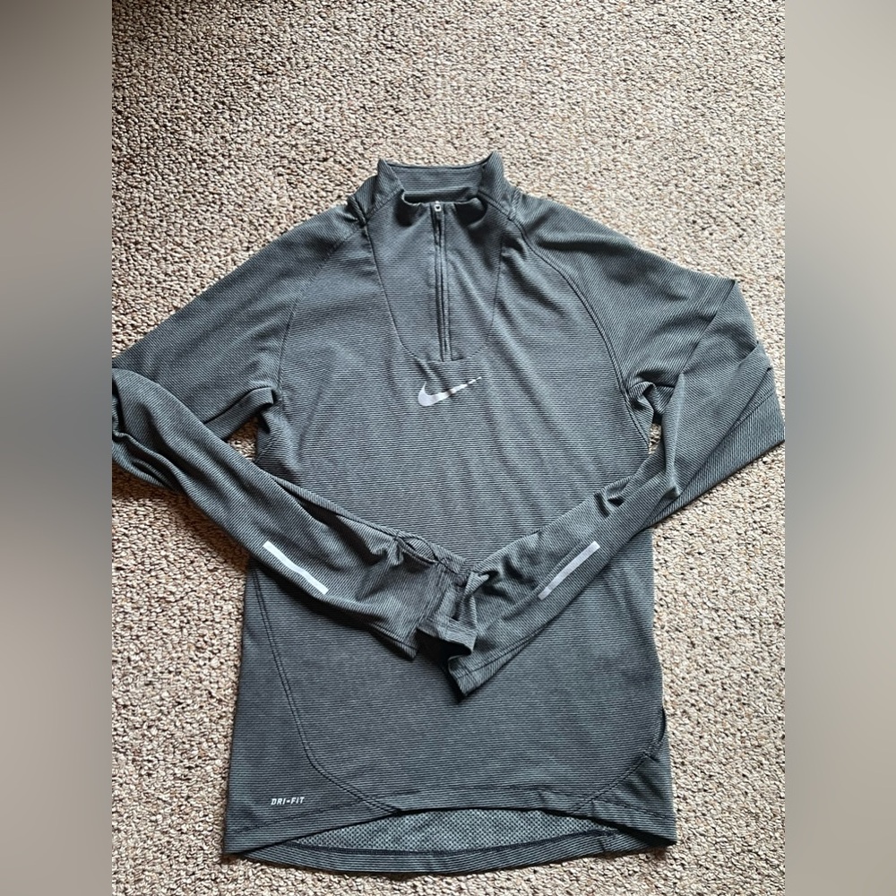 Nike 3/4 Zip Running Dri-Fit Pullover Gray Women’s Size Small